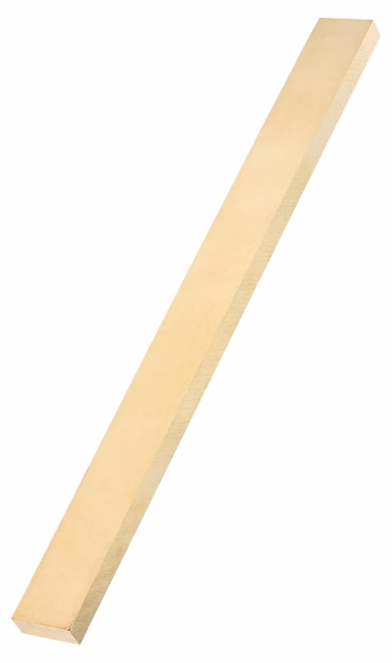 Barra piatta in ottone H62, dimensioni 9,5x25,5x305 mm, confezione da 1 pezzo