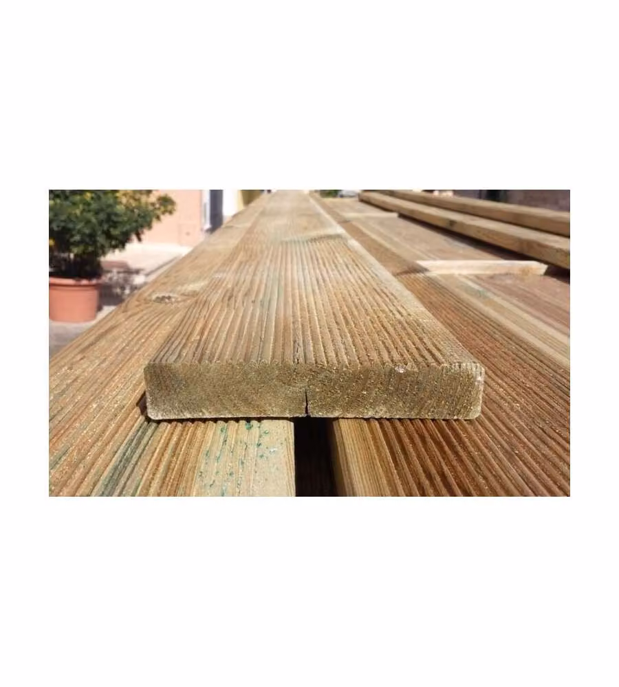 Pircher Listone Pavimento Pino Impregnato 9,5x200 cm Esterno Naturale