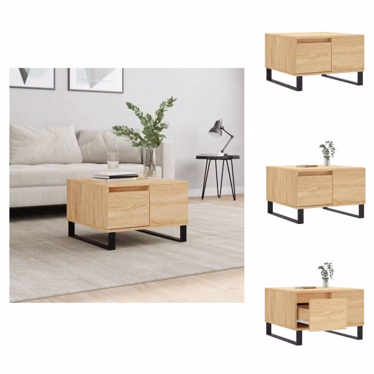 vidaXL Tavolino in rovere Sonoma 55x55x36,5 cm in legno - Tavolini da caffè