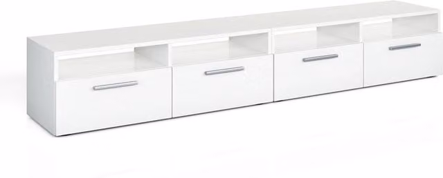 Mobile TV Diego Vicco Bianco Moderno L: 190 cm, P: 38 cm, H: 33,2 cm – 1