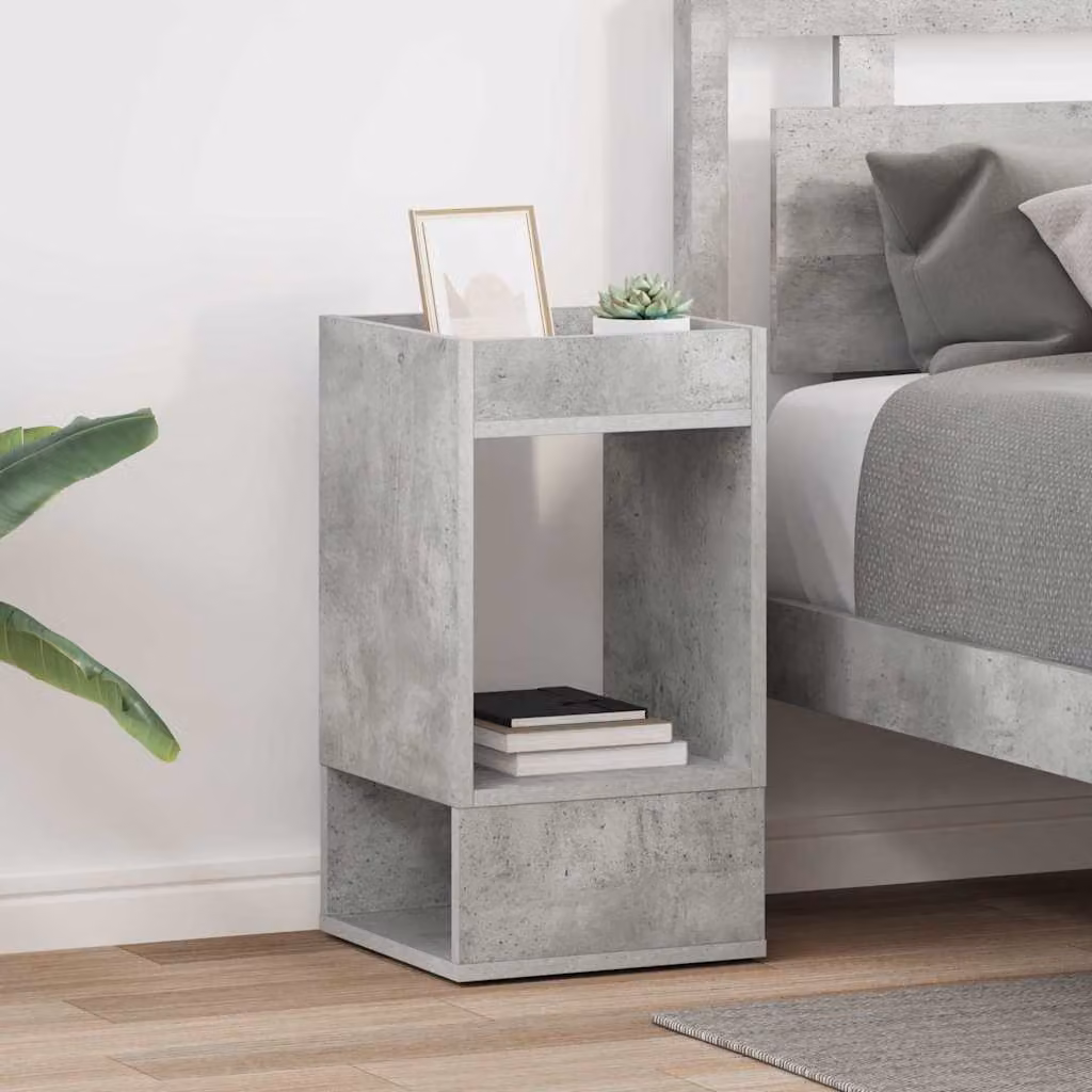 Set di 2 tavolini quadrati vidaXL in stile moderno, colore grigio, L/P/H: 30 x 30 x 56 cm
