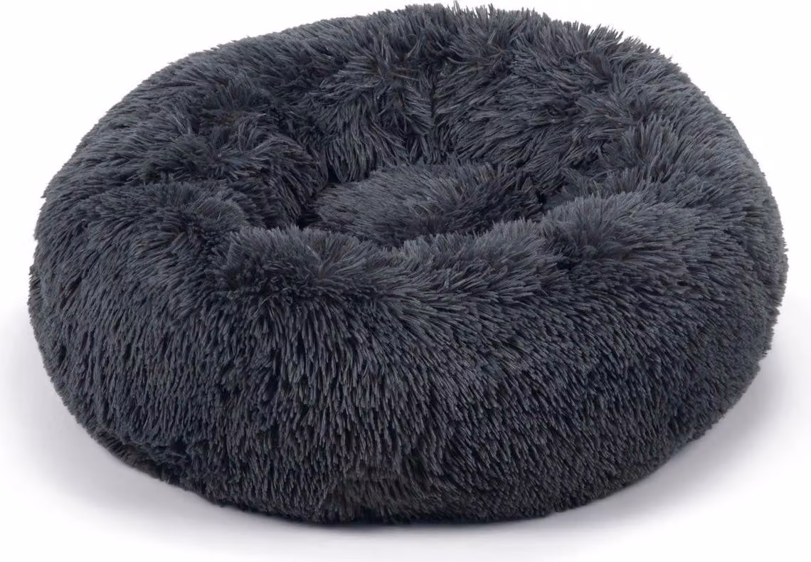 Beeztees Yali - Letto per cani - Peluche - Grigio - Diam. diam. 60 cm