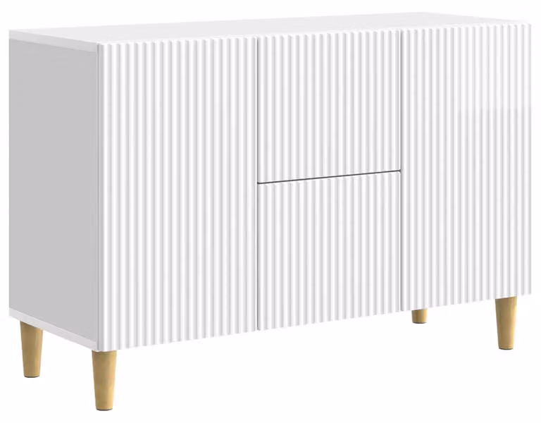 Credenza Bianco Lucido 89 x 34,5 x 60 cm Legno ingegnerizzato