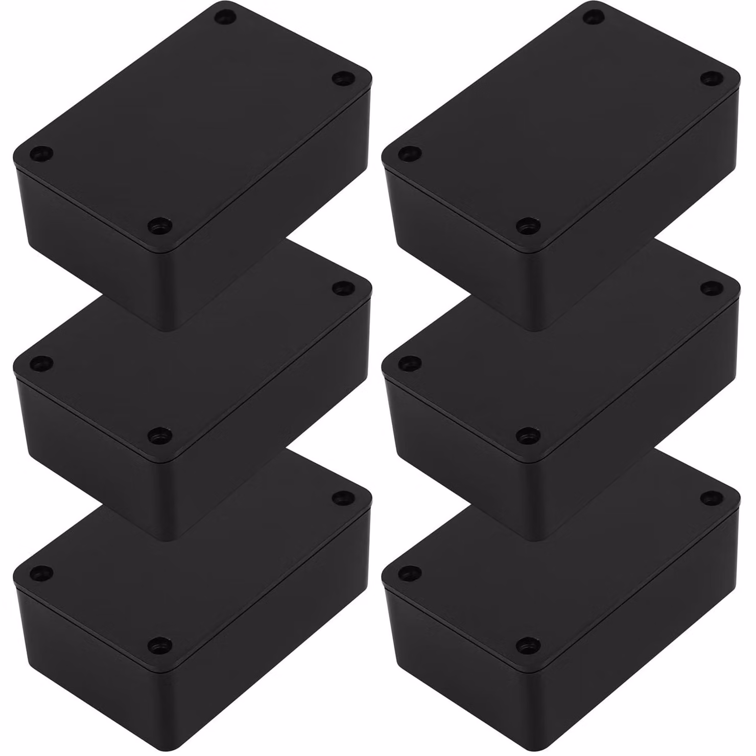6 pezzi, contenitore in plastica impermeabile, scatola di montaggio, ABS, nero, 83 x 54 x 30 mm