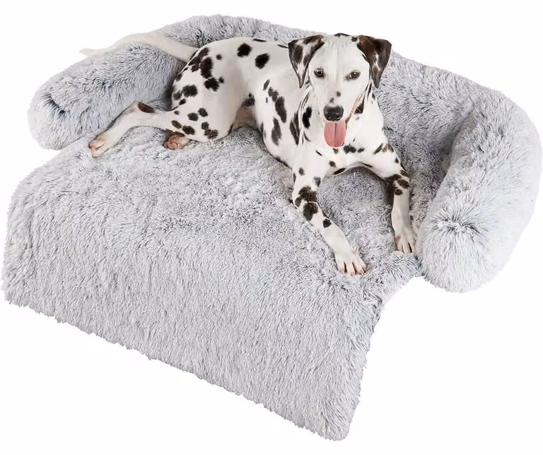 Cuccia per cani 90x85x13 cm, grigio chiaro, lavabile, antiscivolo, cesta in peluche per cani di grossa taglia