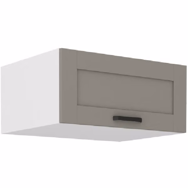 Cappa aspirante profonda LAILI - larghezza 80 cm, grigio chiaro / bianco