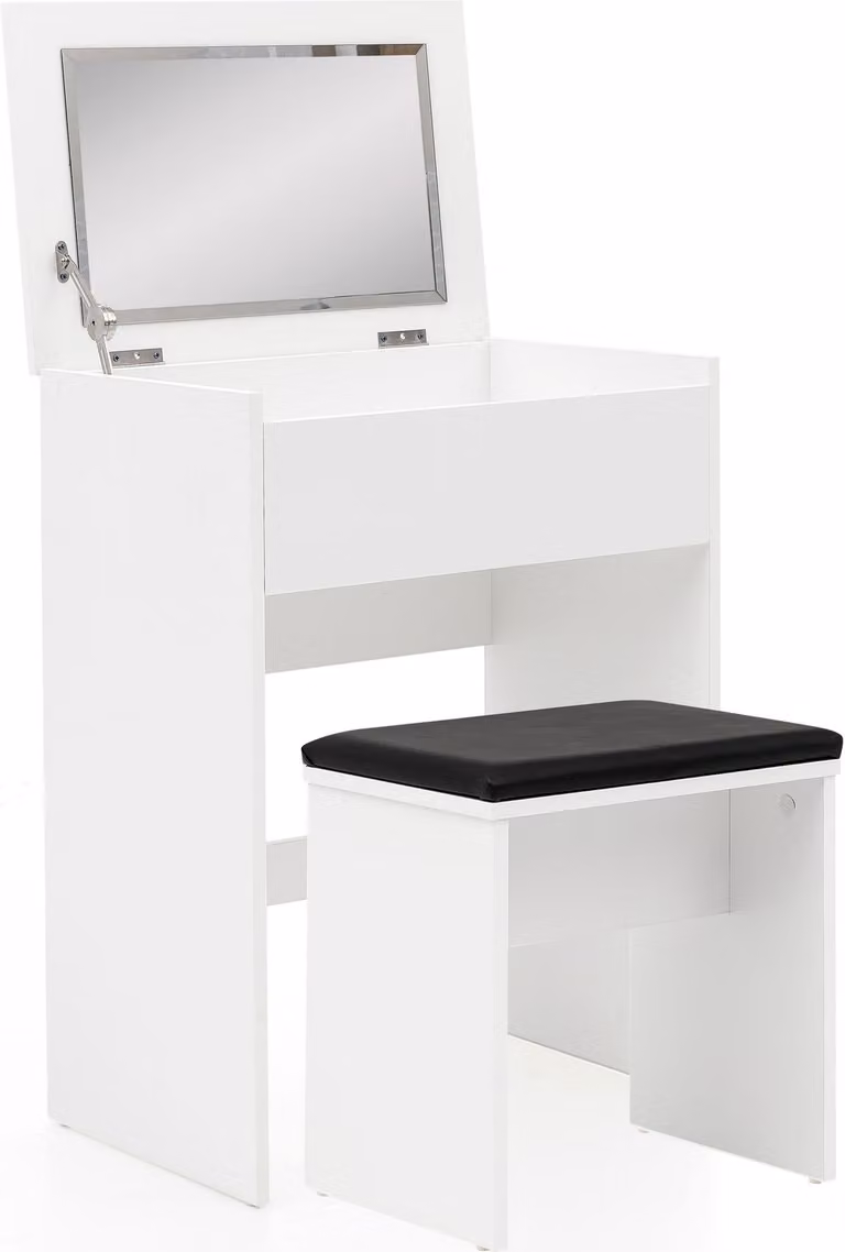 Tavolino da toilette WL5.730 60x81x40 cm Bianco Consolle in legno