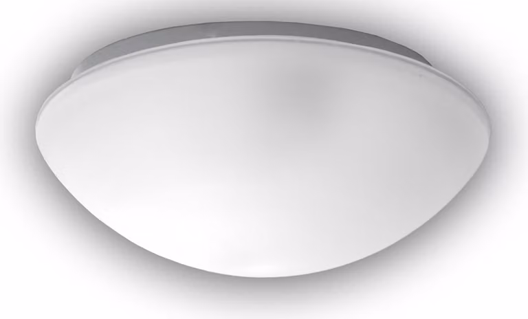 Lampada da soffitto a LED in vetro SATINATO con bordo trasparente, Ø 20 cm, rotonda, in vetro, per cucina