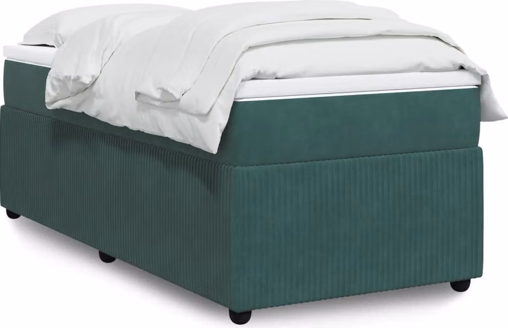 Maison Exclusive - Giroletto a Molle con Materasso Verde Scuro 80x200 cm Velluto