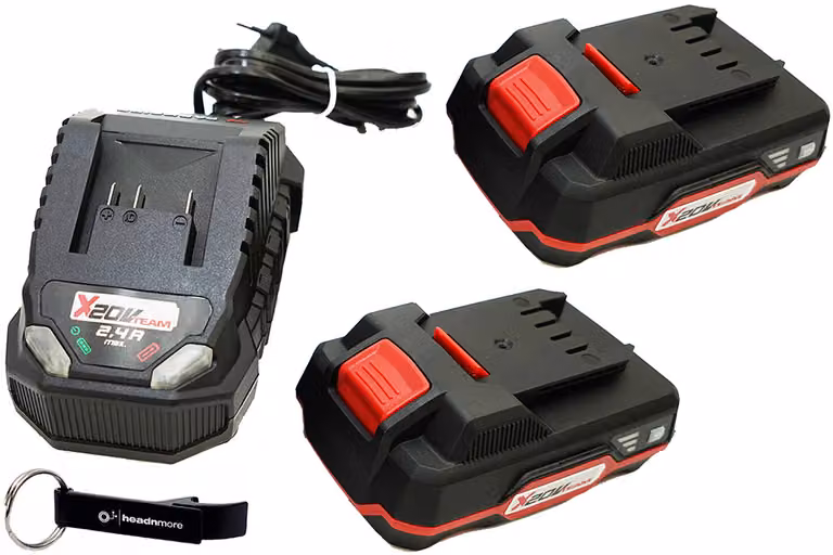 Set batteria PARKSIDE® 20 V 2 Ah / incl. 2 batterie (2 Ah) e caricabatteria (2,4 A)