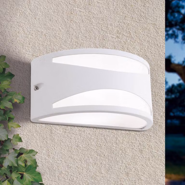 ORION Applique da esterni Shell, dimmerabile, Bianco / Opale, Alluminio, Moderno, Applique da esterni