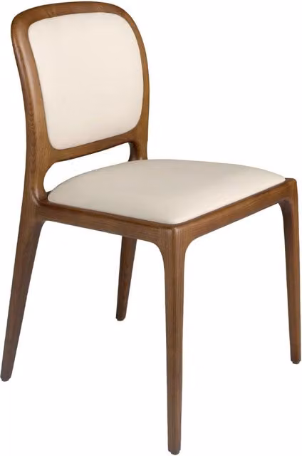 Sedia in similpelle crema