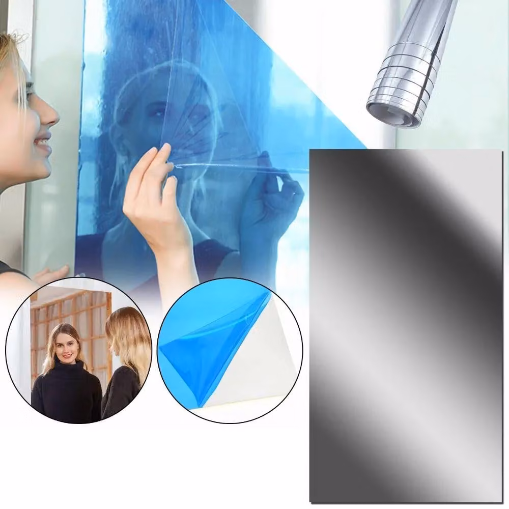 Adesivi specchio - Piastrelle specchio autoadesive - Ideali per specchi a figura intera - Decorazioni per pareti e porte