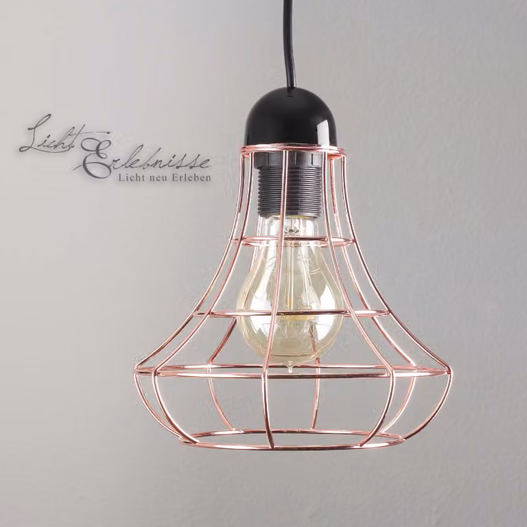 Rabalux 4650 Lampada a sospensione 1 spot Ramsey, E27, rame, rotonda, industriale, ø200mm