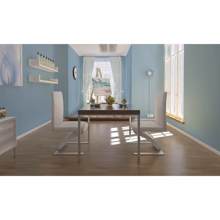 Set di 2 sedie da pranzo vidaXL in similpelle bianca con struttura in metallo e plastica per cucina e sala da pranzo