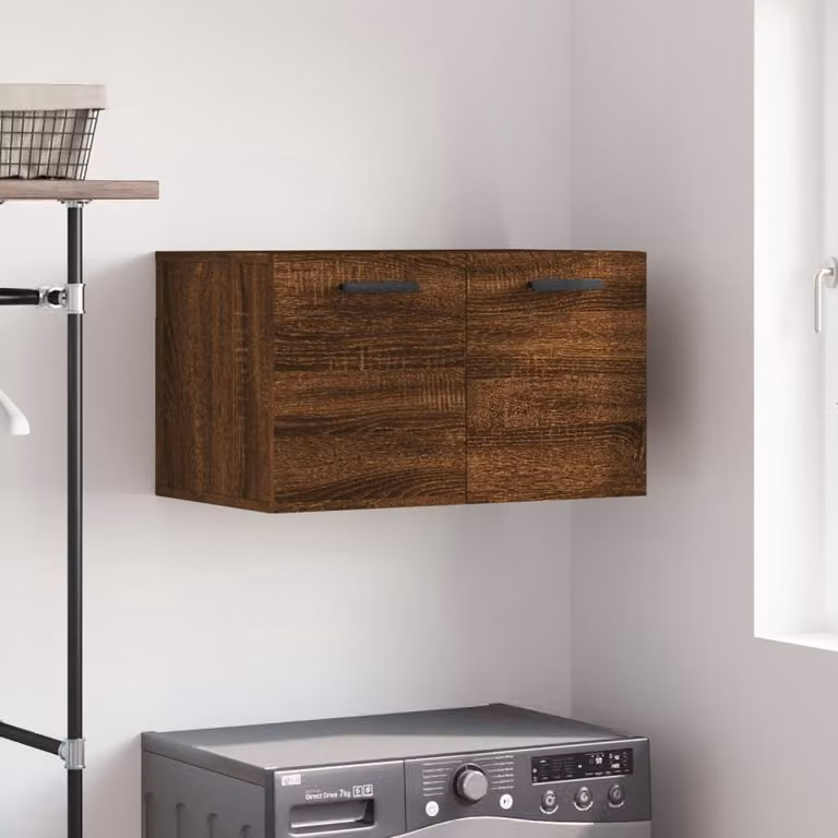 Mobile a parete vidaXL in legno Rovere Marrone L: 60 cm, P: 36,5 cm, H: 35 cm