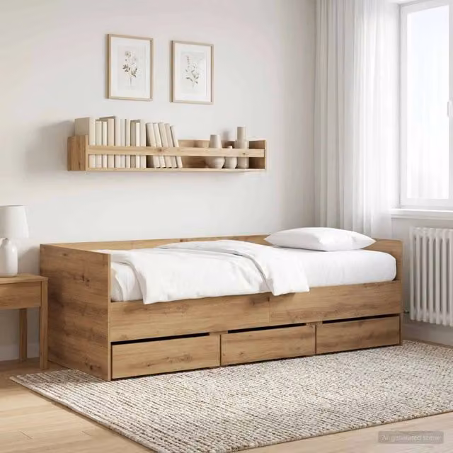 Daybed con cassetto Rovere Artigianale Legno ingegnerizzato 3429636