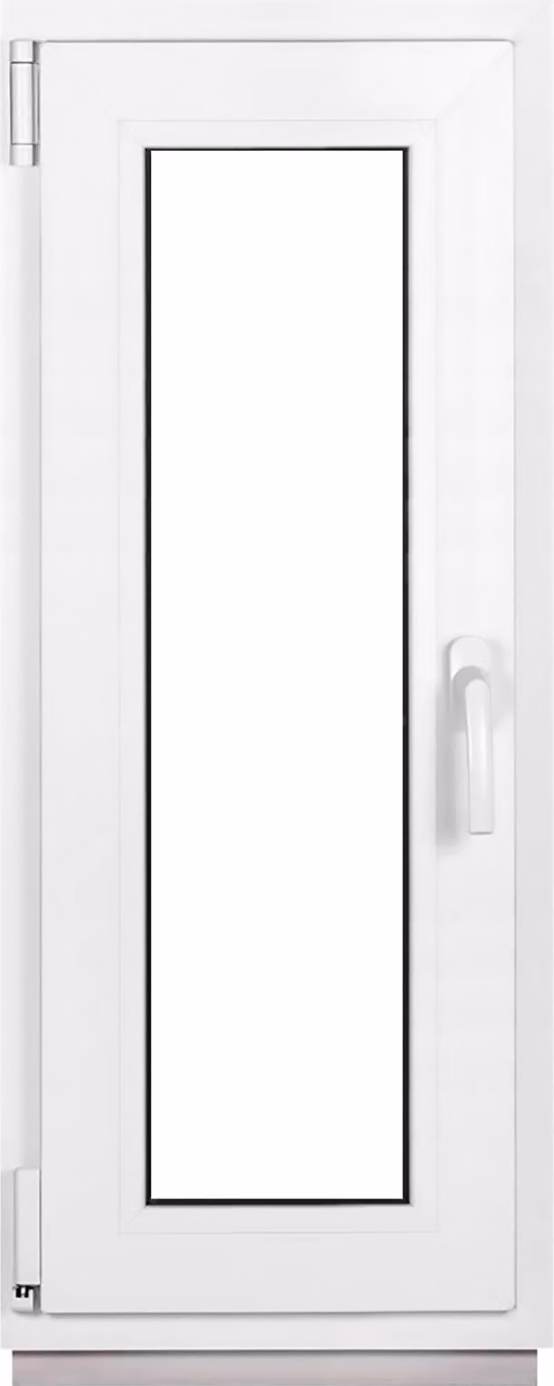 Finestra Framex per cantina Finestra in PVC bianca larghezza x altezza 40 x 105 cm (400 x 1050 mm) doppia (32 mm) rotazione/inclinazione DIN sinistra - Premium - Tutte le misure