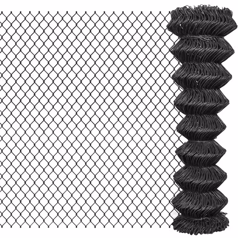 Recinzione in rete in acciaio rivestita in PVC vidaXL, Grigio, L: 25 m, H: 1,5 m