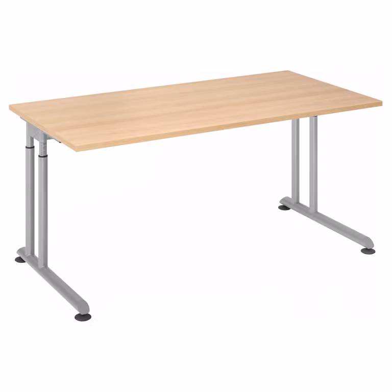 HAMMERBACHER ZS16 höhenverstellbarer Schreibtisch eiche rechteckig