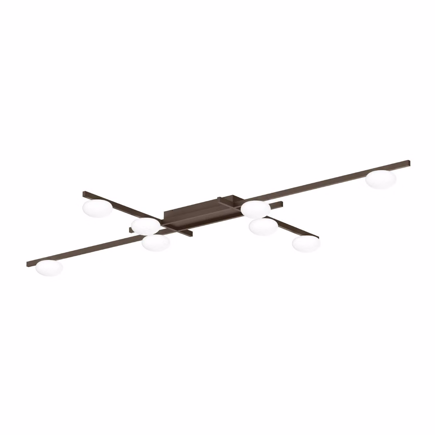 Wever & Ducré Lighting Plafoniera soffitto Perlez Grid 1.0, dimmerabile, Bronzo / Ottone antico, Soggiorno / Sala da pranzo, Alluminio, Moderno, Plafoniera