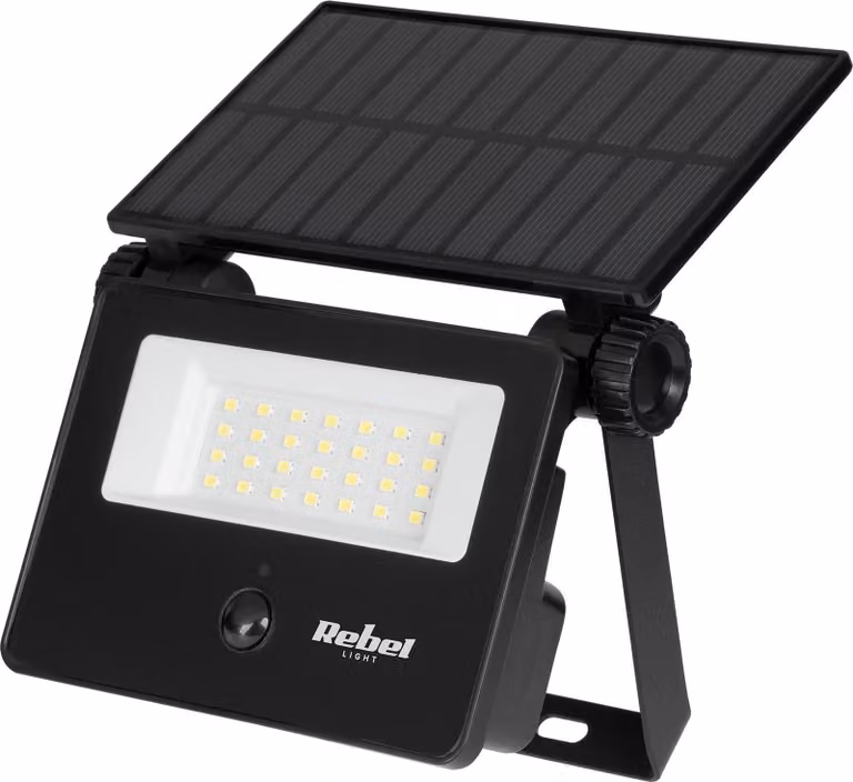 Proiettore solare con sensore di movimento e luce, 6500K, 800 lm, IP54, 6 W, 125 x 91 x 33 mm