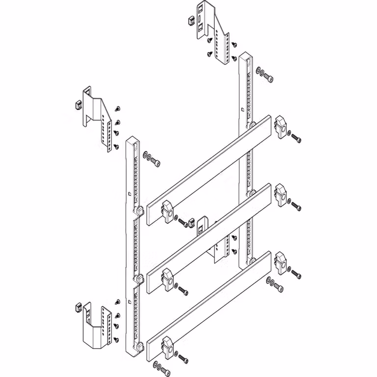Modulo barra collettrice ABN profondo 2FB/5RE 185 mm con CU 50x10 mm, a 3 poli, EBM 150 mm MTSC25983