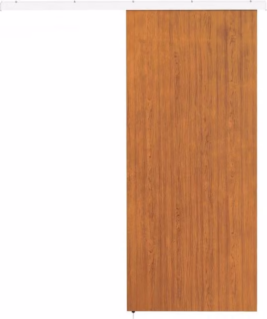 Porta Scorrevole Giordanoshop in MDF Effetto Legno Marrone con Binario in Alluminio Argento L: 90 cm, P: 3,5 cm, H: 210 cm – 1