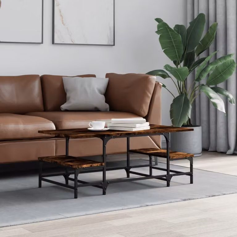 Maison Exclusive - Tavolino in rovere affumicato 100x50,5x40 cm Materiale ligneo