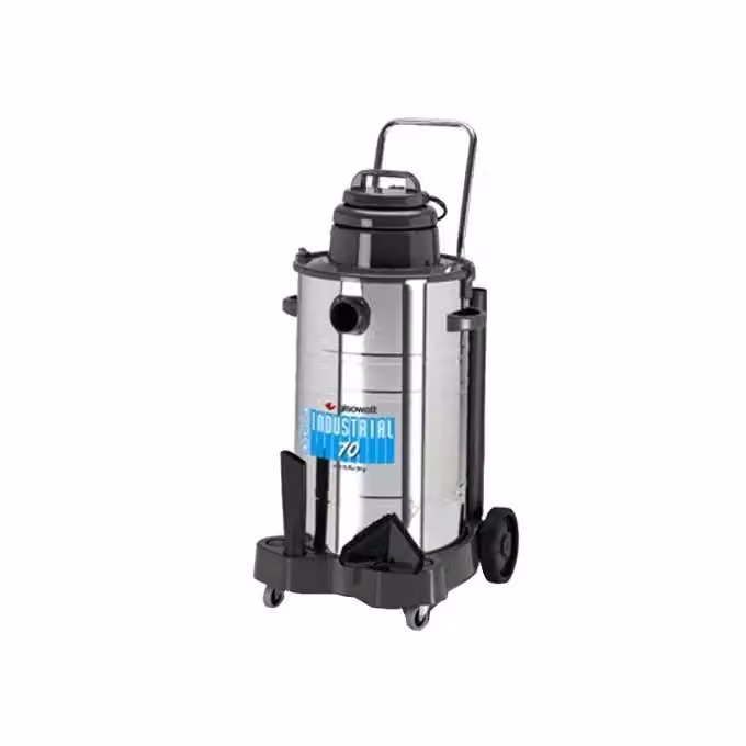 Aspirapolvere Industriale Bimotore Gisowatt PC 80 TWIN POWER INOX Argento con Filtro HEPA e Serbatoio da 70 L – 2