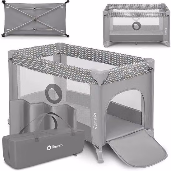 Culla portatile, letto per bambini, lettino per viaggio da nascita a 15 kg, ingresso laterale, sistema di sicurezza LockGuard, blocco delle ruote, tasca portabambino, pieghevole
