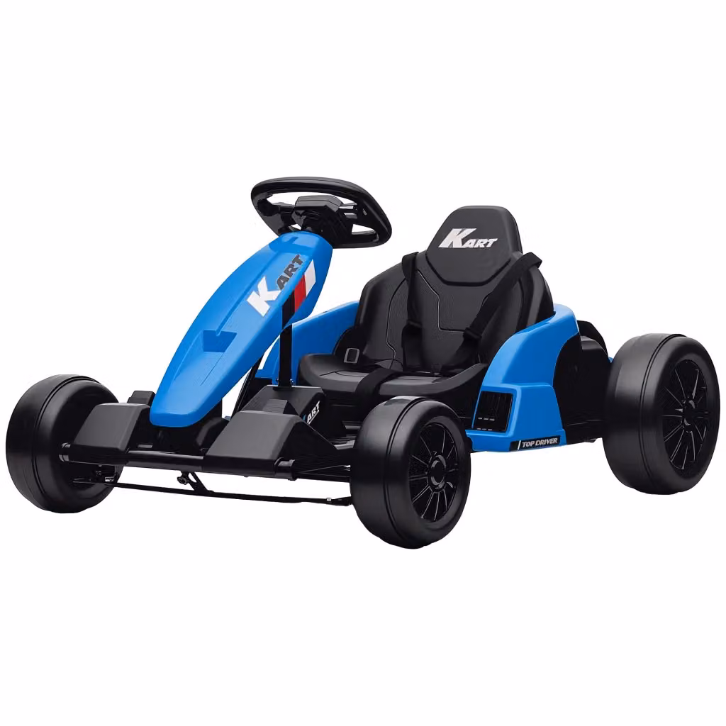 Go-Kart Elettrico per Bambini Minimal Blu con Altezza Regolabile e Batteria Ricaricabile – 2