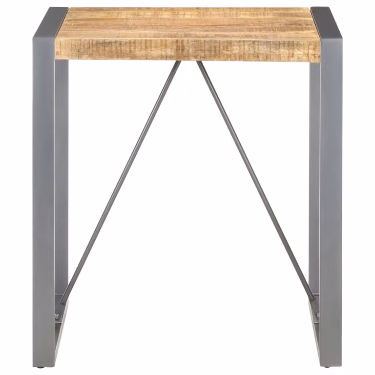 vidaXL Tavolo da pranzo 70x70x75 cm Legno massiccio di mango grezzo