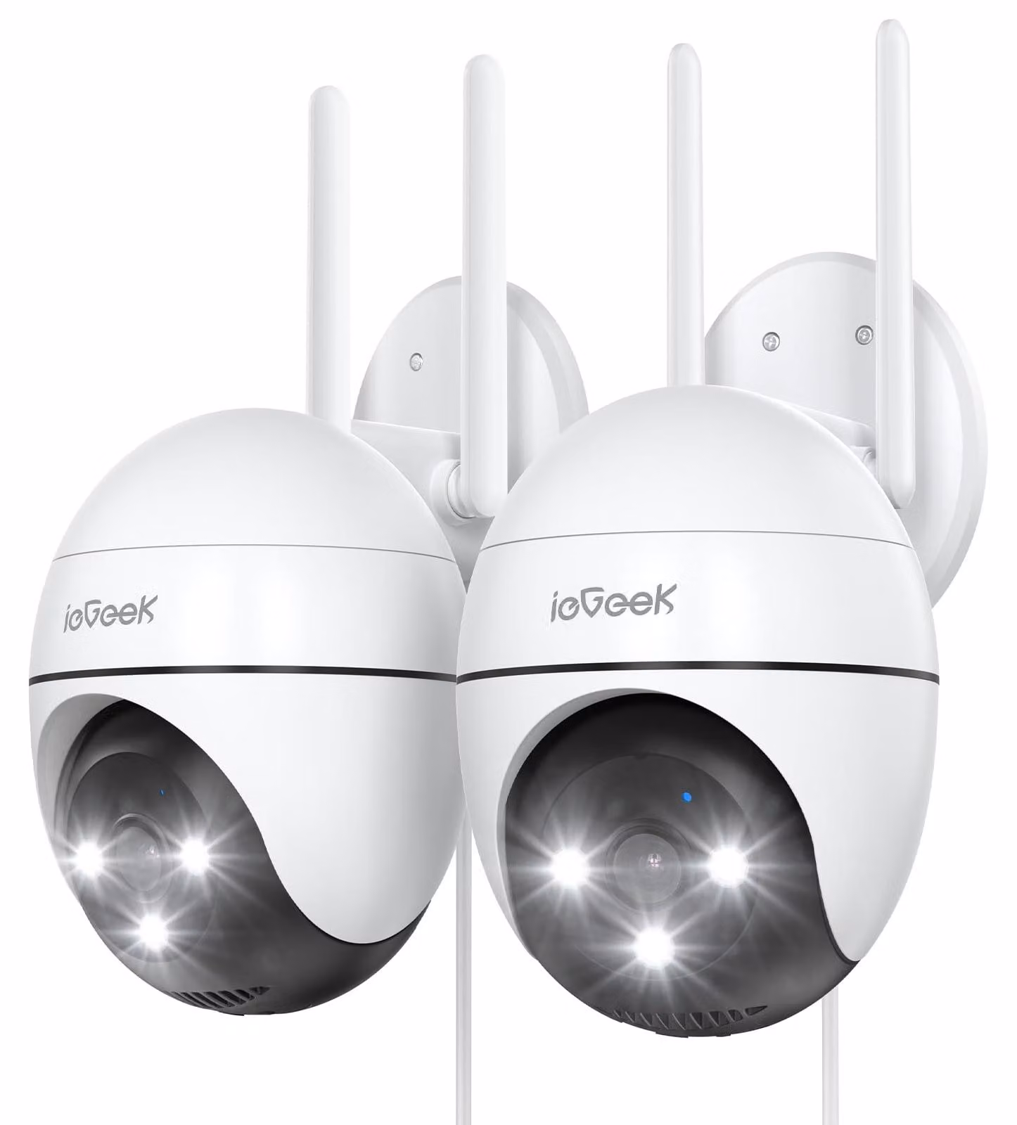 Telecamera di sicurezza per esterni - Wi-Fi - Risoluzione 2K 3MP - Rotazione a 360 gradi - Visione notturna
