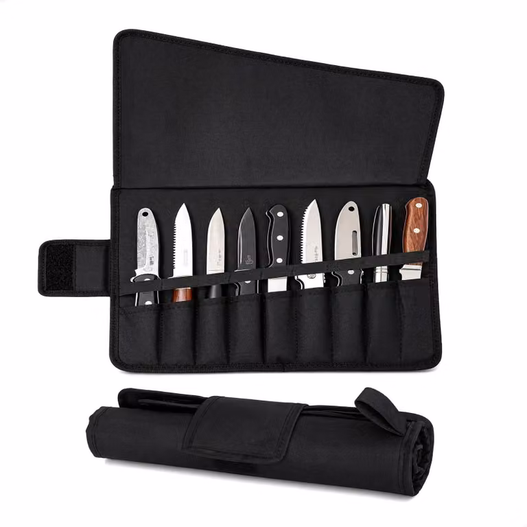 Custodia per posate con 9 scomparti, realizzata in tessuto Oxford impermeabile, portatile grazie alla maniglia, ideale per la cucina e il campeggio