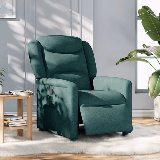 Poltrona Elettrica Reclinabile Verde Scuro in Tessuto 3303180