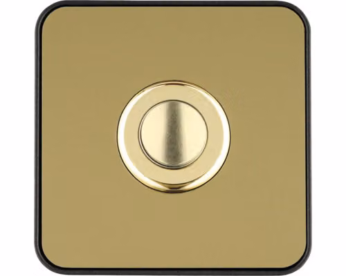 Grothe GRO64183 Pulsante per campanello Piccolo Piazza in ottone