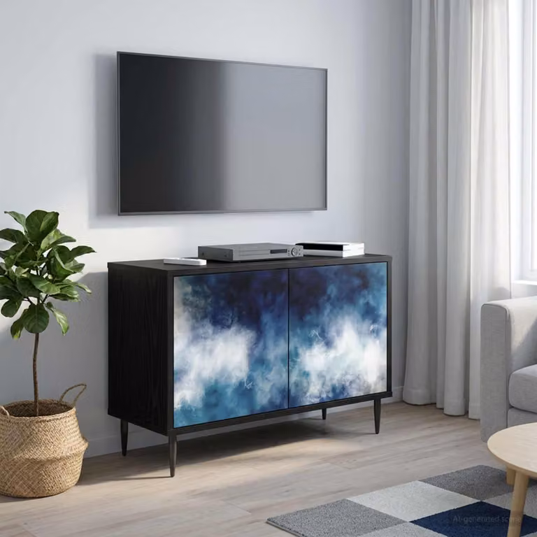 Mobile TV vidaXL RAALTE moderno in Rovere Nero L: 69 cm, P: 33 cm, H: 50,5 cm