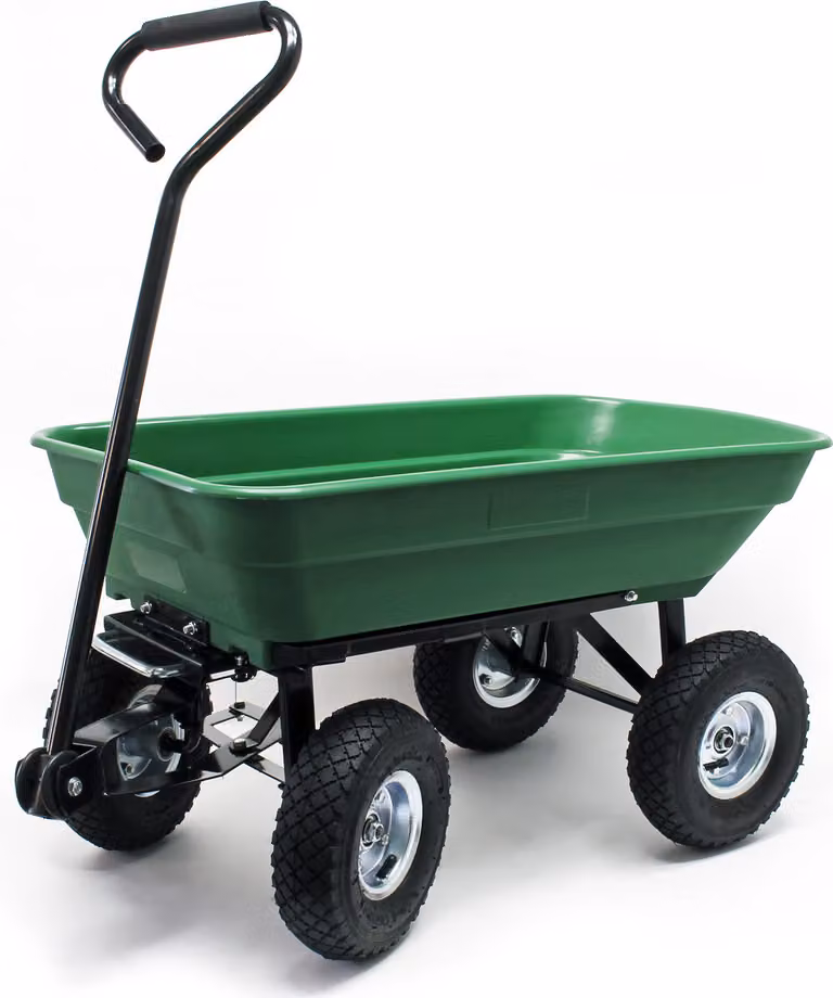 Carrello da giardino Wiltec con funzione di ribaltamento fino a 200 kg, carrello manuale con volume di 50 l, carrello manuale per il giardinaggio, carrello manuale per prato, ghiaia e fango, ecc
