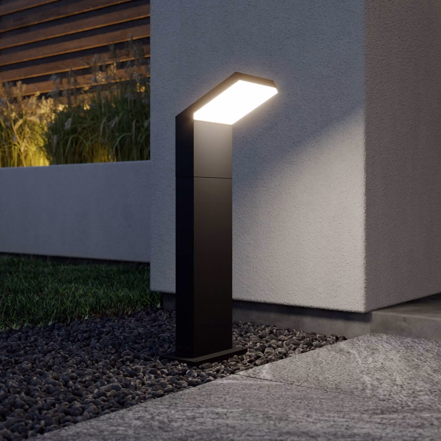 Lampioncino da giardino Yolena Arcchio, Nero, Alluminio, Moderno, Lampada LED da esterni