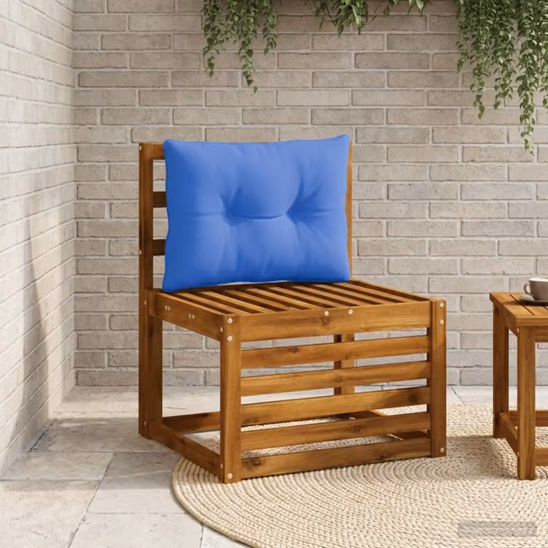 Cuscino per schienale vidaXL PUTTEN quadrato in 100% poliestere Blu Reale