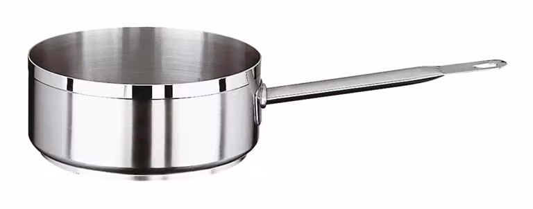 Casseruola Bassa Serie 1100 in acciaio inox con un manico per induzione, diam.28cm