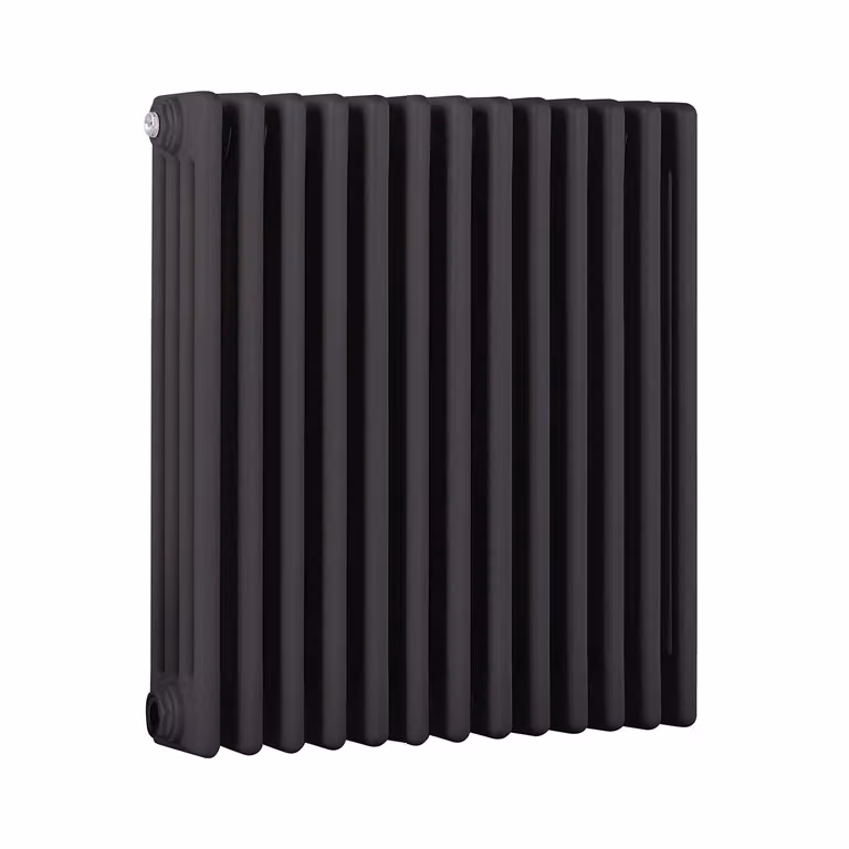 Radiatore Orizzontale a Colonne (4 Colonne) 600mm x 605mm - Grigio (Carbon Grigio) - Regent
