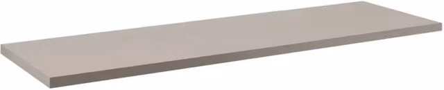 Piano lavabo da appoggio Meublorama in MDF, finitura marrone congo opaca, L: 120 cm, P: 40 cm, H: 2 cm