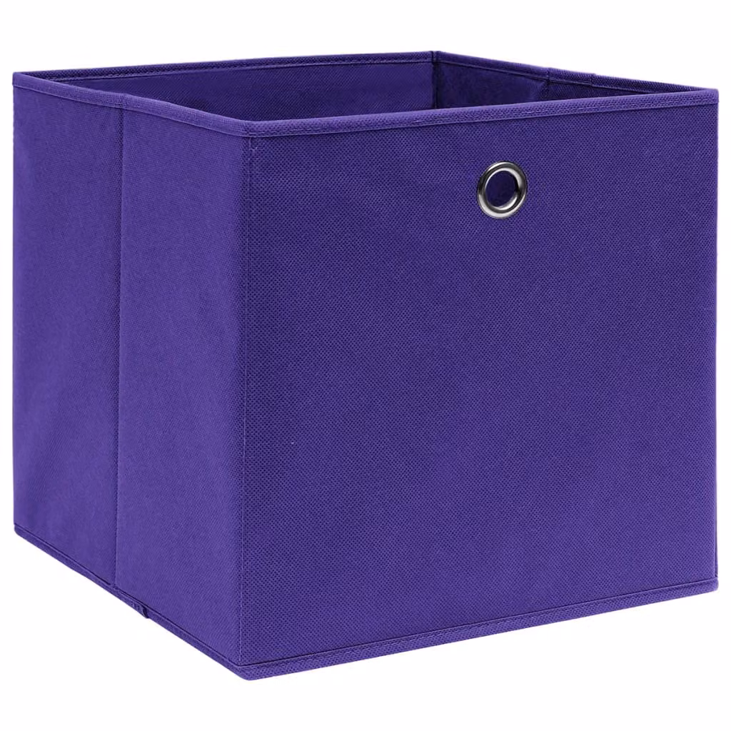 Contenitori 10 pz in Tessuto non Tessuto 28x28x28 cm Viola