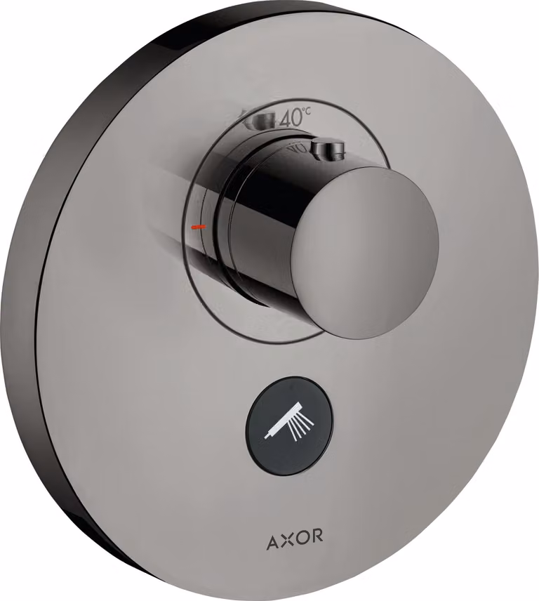 hansgrohe AXOR Starck ShowerSelect Thermostat rond à débit élevé encastré pour 1 consommateur et 1 prise supplémentaire, 36726330, 36726330