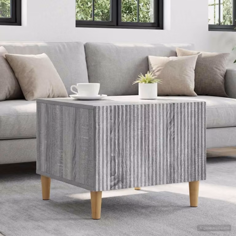 Maison Exclusive - Tavolino Sonoma grigio 49 x 50 x 40 cm in materiale derivato dal legno