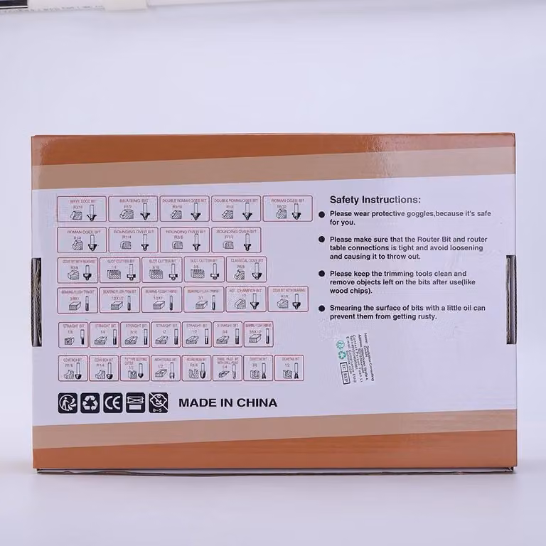 35 pezzi, set di frese con gambo da 6,35 mm (1/4 di pollice), con inserti in metallo duro al tungsteno carburo (TCT) - frese per legno