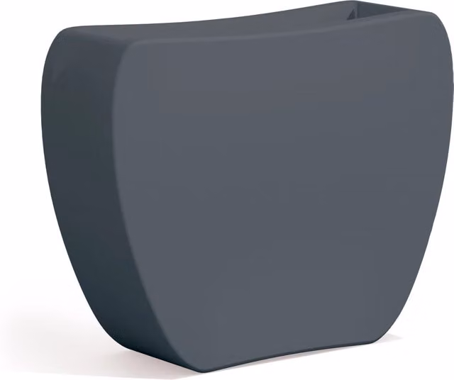 Vaso moderno Doppio Verso modello Heart di TEKCNOPLAST, colore Grigio, Altezza: 80 cm