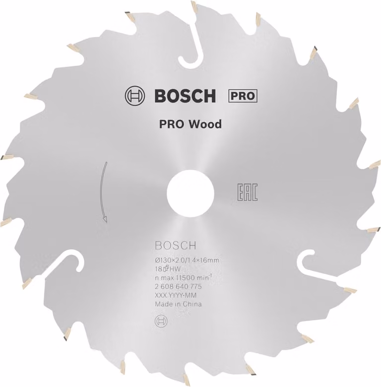 Disco circolare per legno Bosch, serie PRO, 130 x 2 x 16 mm, tipo T18